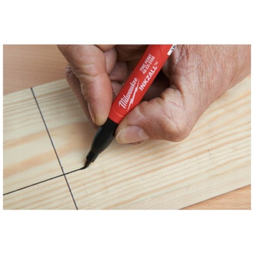 Набір маркерів Milwaukee INKZALL ультра-тонких, синій, червоний, зелений, чорний, 4шт (48223106)