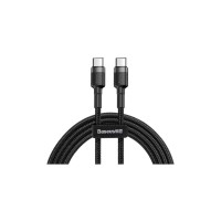 Дата кабель USB-C to USB-C 2.0m USB 3.1 3A grey-black Baseus (CATKLF-HG1)