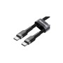 Дата кабель USB-C to USB-C 2.0m USB 3.1 3A grey-black Baseus (CATKLF-HG1)