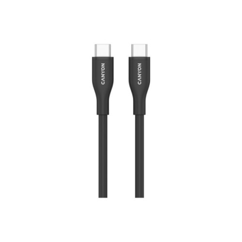 Дата кабель USB-C to USB-C 1.0m CC60SC10 60W Silicon Black Canyon (CNS-CC60SC10B)