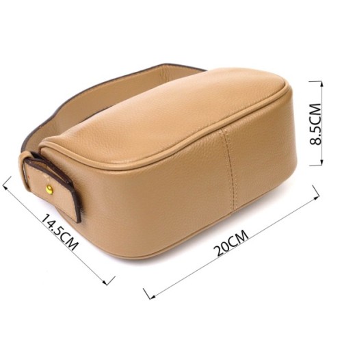 Сумка Vintage З натуральної шкіри Бежева (22128)