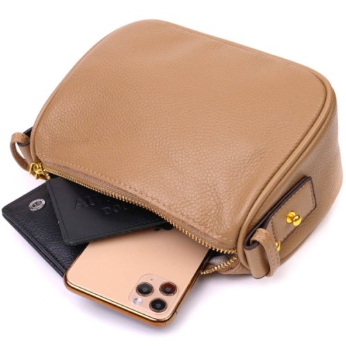 Сумка Vintage З натуральної шкіри Бежева (22128)