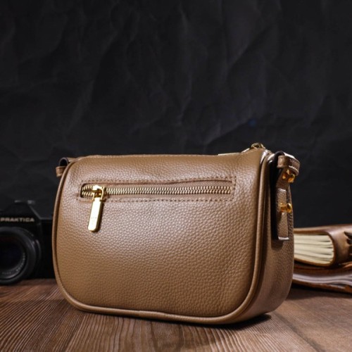 Сумка Vintage З натуральної шкіри Бежева (22128)