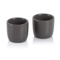 Аксесуар кухонний Kela Bob, підставок для яєць 5 х 4,5 см, 2 шт, порцелянові, темно-сірі (12119)