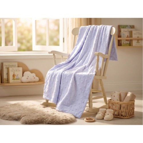 Ковдра дитяча Bibaby велюрова фактурна (64059-blue)