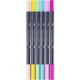Художній маркер Faber-Castell набір двосторонніх Goldfaber Gofa Sketch Markers Kawaii, 6 кольорів (32549)