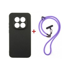 Чохол до мобільного телефона Dengos Case + Cross-body Strap Xiaomi Redmi Note 15 Pro 4G Black+Purple (DG-KM-CCRB-38)