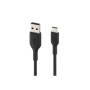 Дата кабель USB 2.0 AM to USB-C 0.15m 15W PVC black Belkin (CAB001BT0MBK)