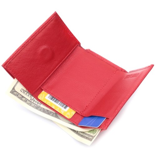 Гаманець ST Leather З натуральної шкіри Червоний (22741)