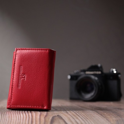 Гаманець ST Leather З натуральної шкіри Червоний (22741)