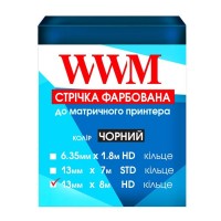 Стрічка до принтерів 13мм х 8м HD к. Black WWM (R13.8H)