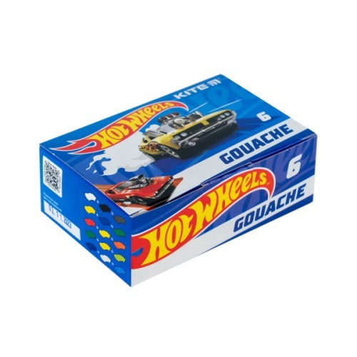 Гуашеві фарби Kite Hot Wheels 6 кольорів, 20 мл (HW23-062)