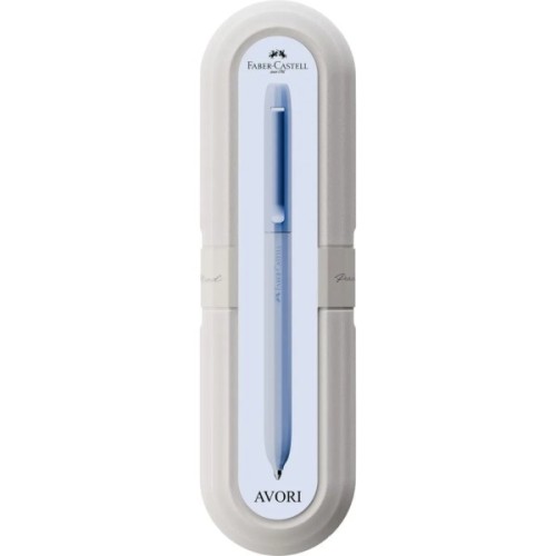 Ручка кулькова Faber-Castell поворотна серії AVORI Peace of Mind, колір корпусу блакитний, синя ХВ (1,0 мм) (33068)