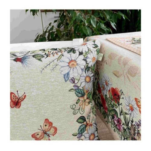 Наволочка Прованс декоративна гобеленова Alicia 45х45 Метелики і квіти (4823093430815)