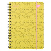 Блокнот Yes А5 80 аркушів на cпіралі з резинкою Hey Helly клітинка (151837)