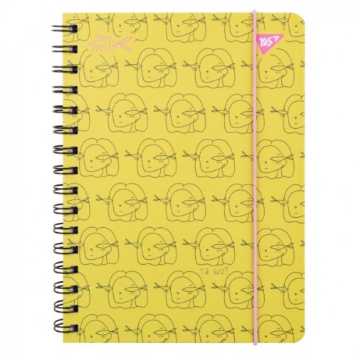 Блокнот Yes А5 80 аркушів на cпіралі з резинкою Hey Helly клітинка (151837)