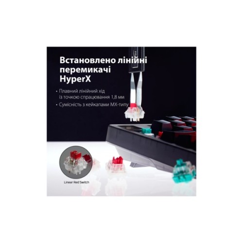 Клавіатура HyperX Origins 2 1800 HX Red USB UA Black (B4QS4AA)