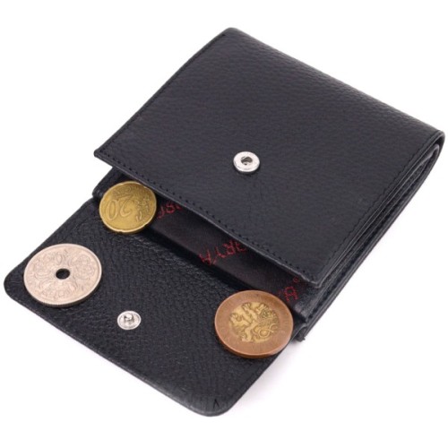 Портмоне Karya З натуральної шкіри Чорне (21315)