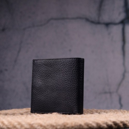 Портмоне Karya З натуральної шкіри Чорне (21315)