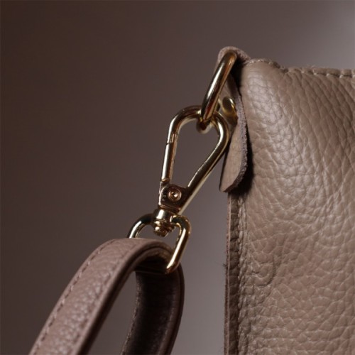 Сумка Vintage Жіноча з двома ременями з натуральної шкіри Бежева (22643)