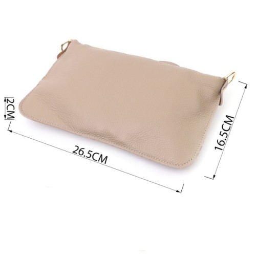 Сумка Vintage Жіноча з двома ременями з натуральної шкіри Бежева (22643)