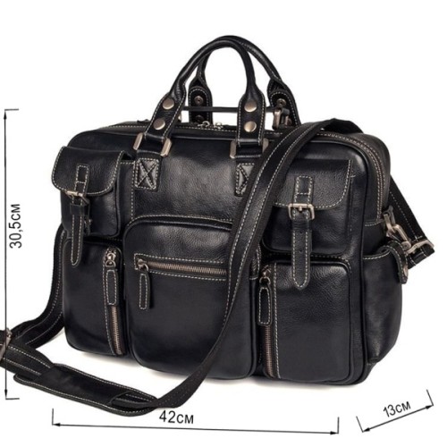 Сумка Vintage З натуральної шкіри Чорна (14204)