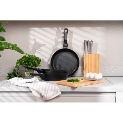 Сковорода Ardesto Gemini Bari, 26см, алюміній, чорний (AR1226B)