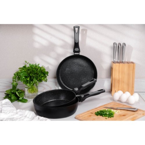 Сковорода Ardesto Gemini Bari, 26см, алюміній, чорний (AR1226B)