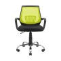 Офісне крісло Richman Стар Хром Піастра Сітка чорна + зелена (ADD0003157)