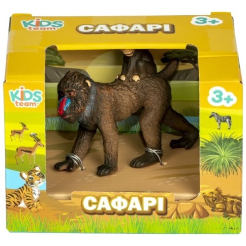 Фігурка Kids Team Сафарі самка Мандрил із дитиною (Q9899-A81_5)