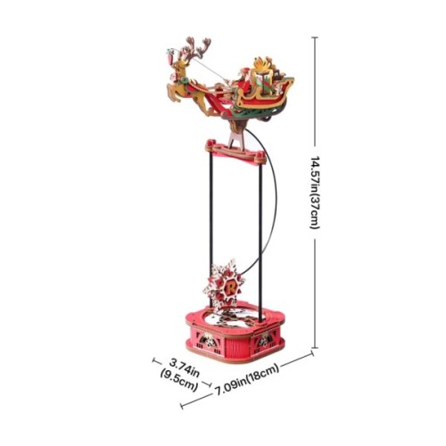 Конструктор Robotime Rokr 3D Санта на санях (MCD05)