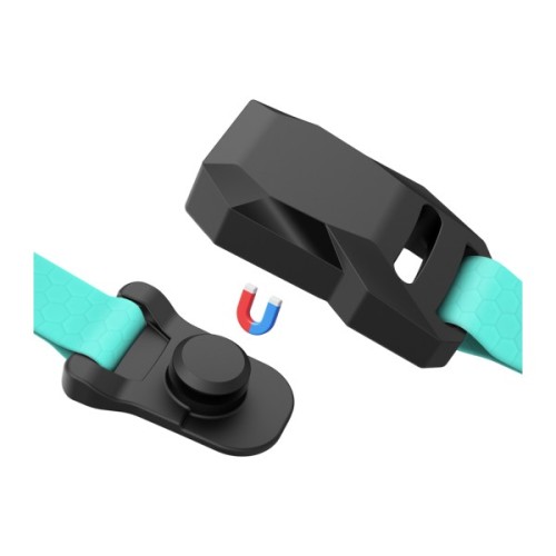 Нашийник для тварин WAUDOG Magnet c QR паспортом, магнітна пряжка-фастекс S тіффані (279427)