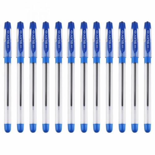 Ручка масляна Baoke 0.5 мм, з грипом синя Silky (PEN-BAO-B36-BL)