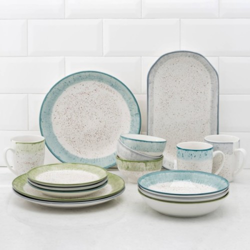 Чашка Ardesto Siena, 360мл, порцеляна, біло-блакитний (AR2936SWB)