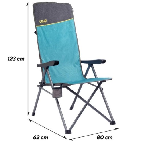 Крісло складане Uquip Justy XL Blue/Grey (244037) (DAS303232)