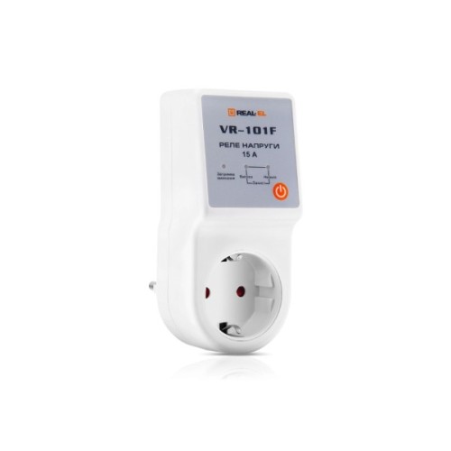 Реле напруги REAL-EL VR-101F, white (EL122300009)