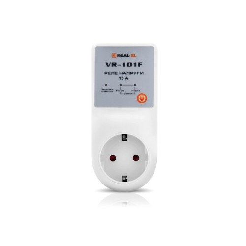 Реле напруги REAL-EL VR-101F, white (EL122300009)