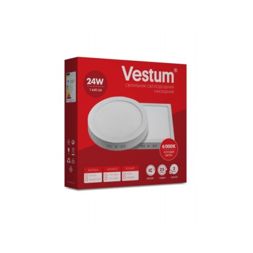 Світильник Vestum LED 24W 6000K 220V (1-VS-5304)
