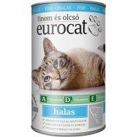 Консерви для котів EuroCat шматочки в желе з рибою 415 г (5999886848101)