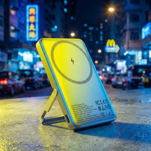 Батарея універсальна HOCO 5000mAh Sunlight PD/20W Magnetic Metal Grey (Q36 / 714986)