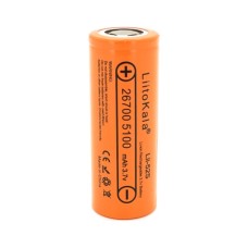 Акумулятор 26700 Li-Ion 5000mah 5100-5200mah, 3.7V (2.75-4.2V), Orange Liitokala (Lii-52S)