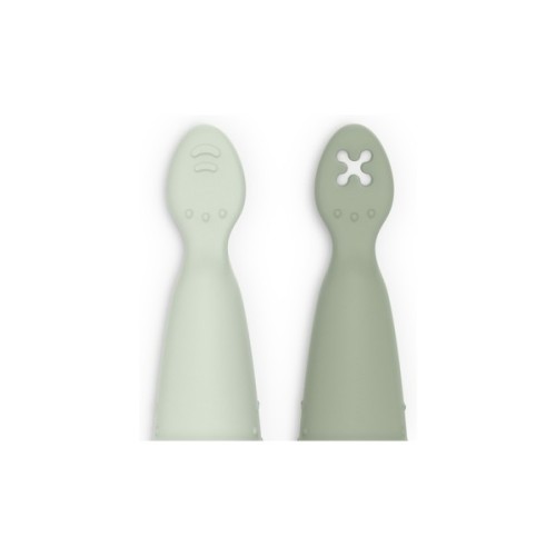Набір дитячого посуду Suavinex силіконові ложечки для прикорму "Colour Essence" 2 шт, зелені (402906)
