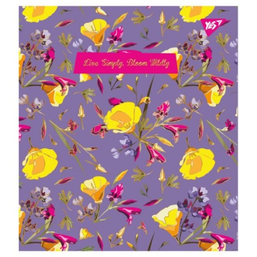 Зошит Yes А5 Wild Bloom 18 аркушів клітинка (765198)