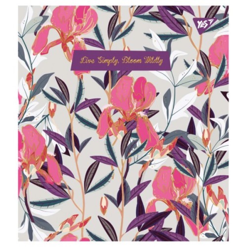 Зошит Yes А5 Wild Bloom 18 аркушів клітинка (765198)