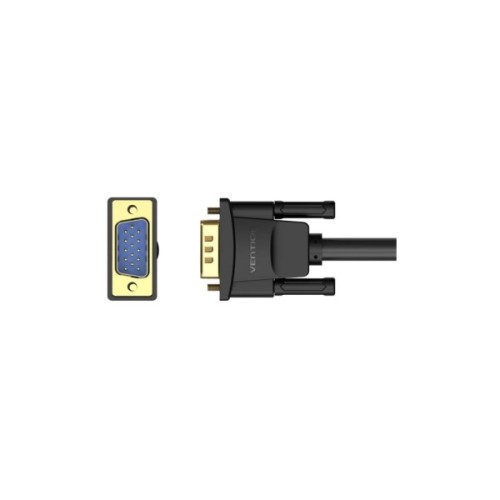 Кабель мультимедійний VGA M to VGA M 25.0m ferrite black Vention (DAEBS)
