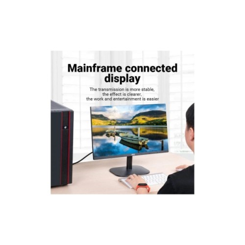 Кабель мультимедійний VGA M to VGA M 25.0m ferrite black Vention (DAEBS)