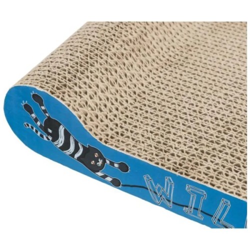 Дряпка (кігтеточка) для котів Trixie картонна з м'ятою 41×7×24 см (блакитна) (4011905480008)