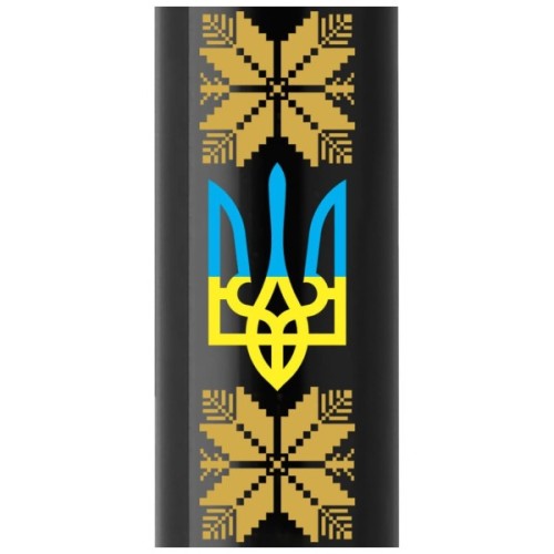 Ручка кулькова Parker IM 17 UKRAINE Black GT BP Тризуб з жовтим орнаментом (22032_T1366u)