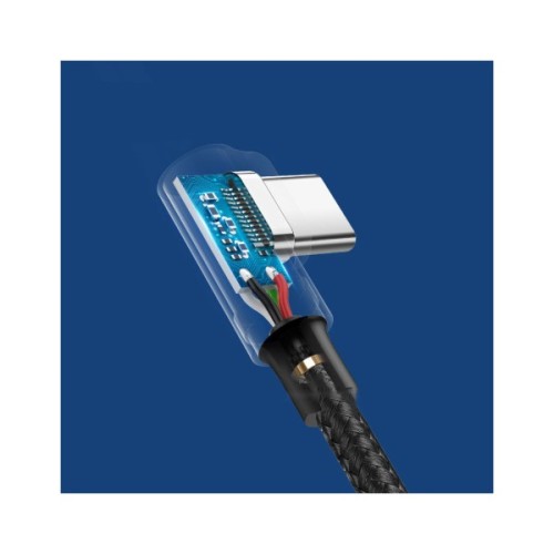 Дата кабель USB 2.0 AM to USB-C 2.0m 3A 90° corner US176 black Ugreen (20857)