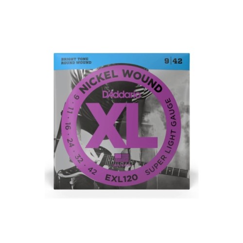 Струни для гітари D'Addario XL Nickel Wound Super Light (09-42) (EXL120)